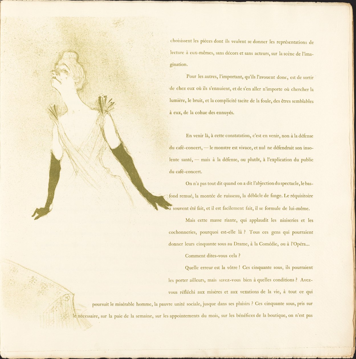 Yvette Guilbert, 1894. af Henri de Toulouse Lautrec