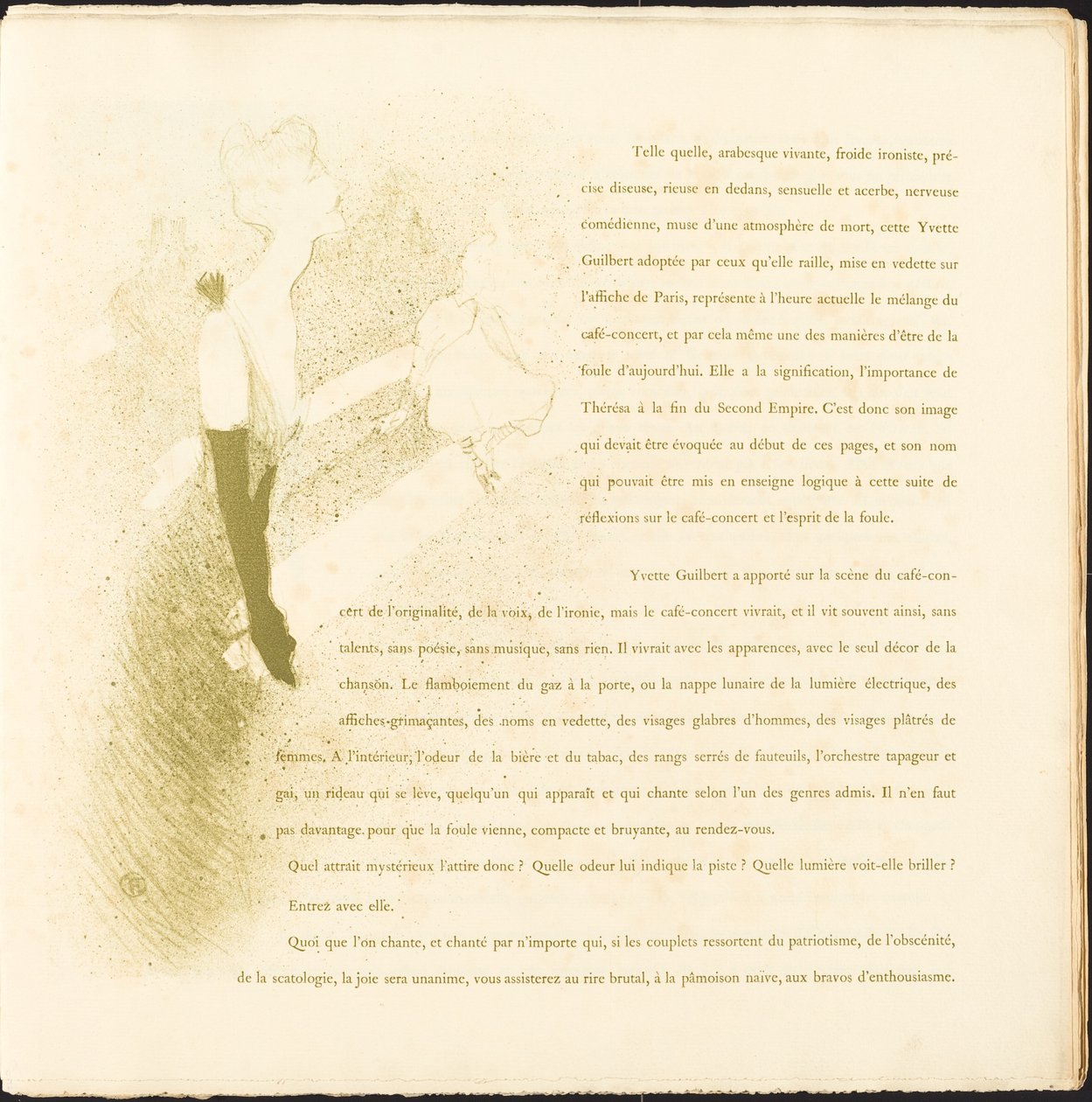 Yvette Guilbert, 1894. af Henri de Toulouse Lautrec