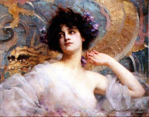 Portræt af en ung skønhed, ca. 1904 af Henrietta Rae