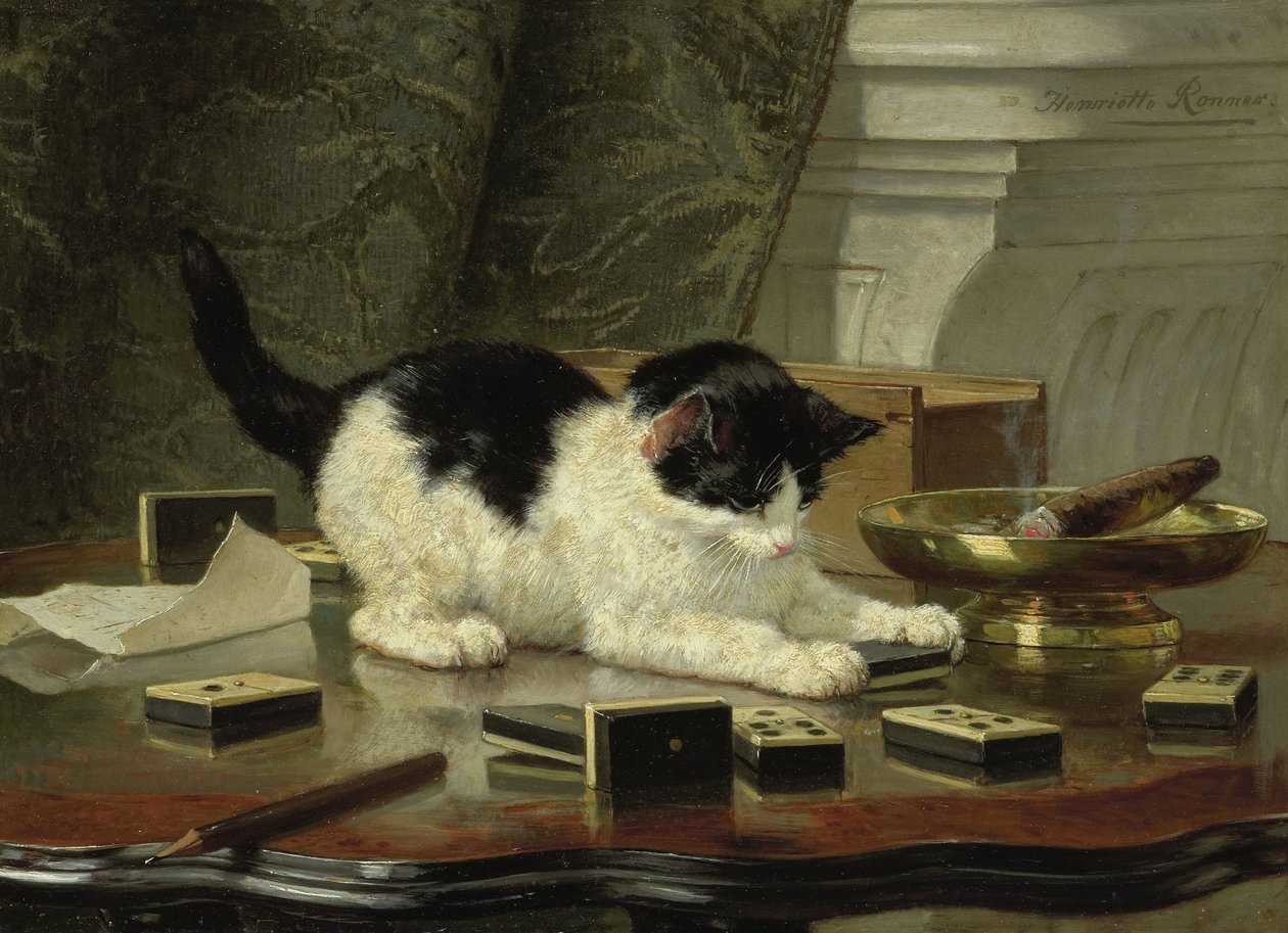 Katten i leg af Henriëtte Ronner