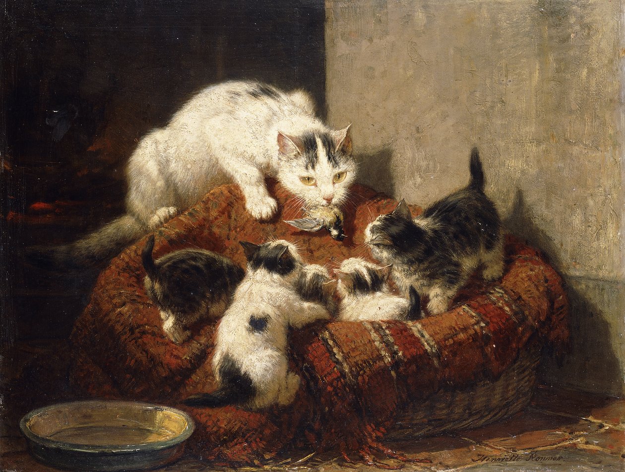 En fjergave, af Henriëtte Ronner Knip