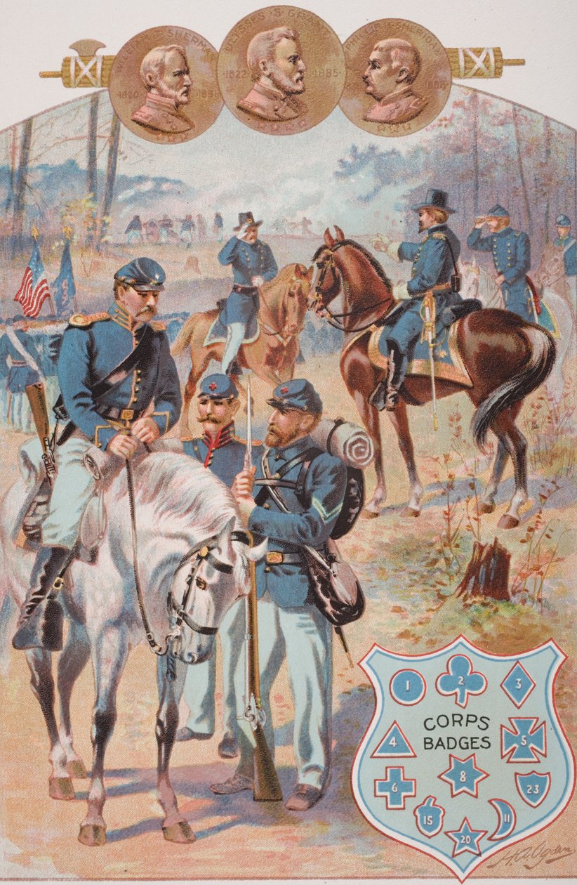 Føderale uniformer under den amerikanske borgerkrig (1861-65) af Henry Alexander Ogden