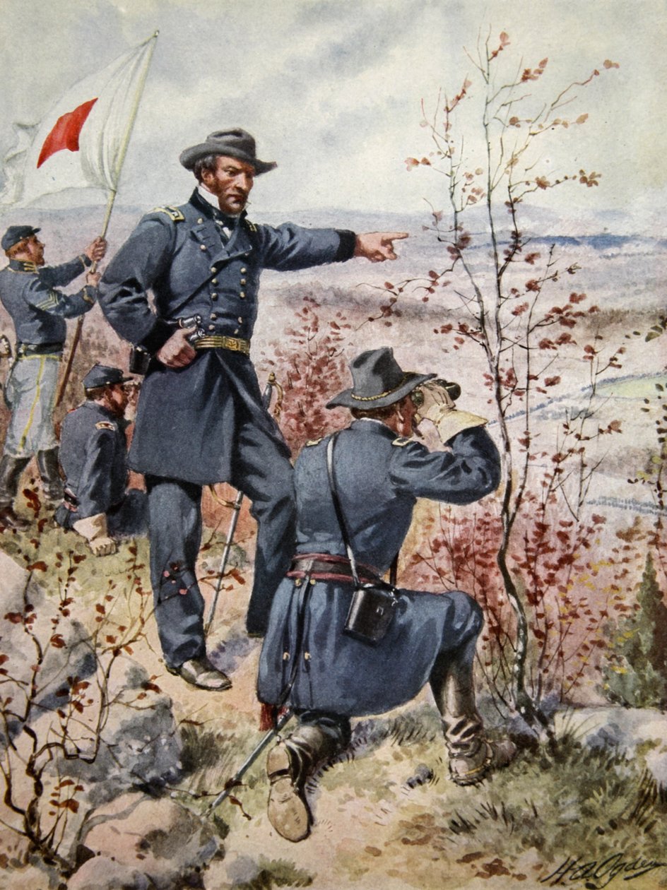 General Sherman ved Kenesaw Mountain under slaget ved Allatoona Pass, 4. oktober, 1864 af Henry Alexander Ogden