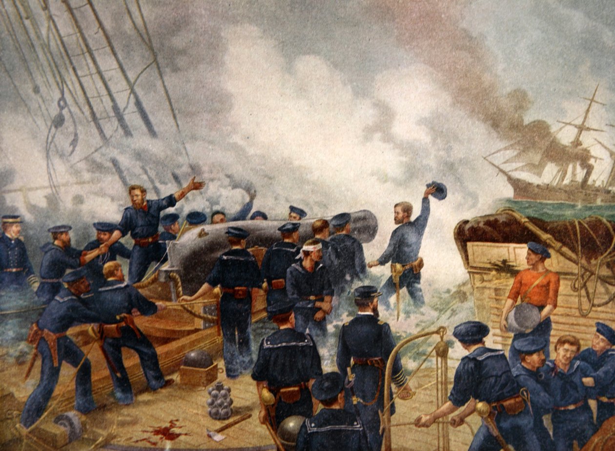 Kearsarge Sinking the Alabama, 19. juni 1864 af Henry Alexander Ogden