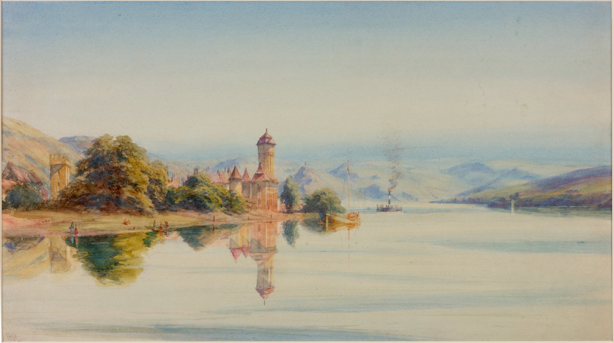 Stolzenfels (blyant og akvarel på papir) af Henry Burdon Richardson