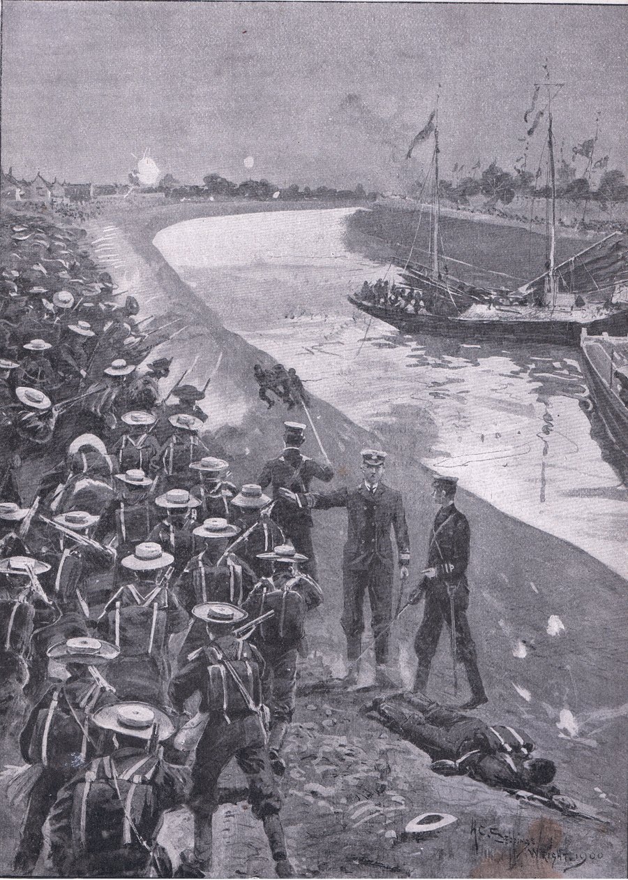 Admiral Seymours trækker sig tilbage på Tientsin af Henry Charles Seppings Wright