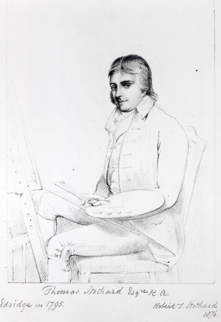 Thomas Stothard Esq. RA, graveret af Robert J. Stothard, 1876 af Henry Edridge