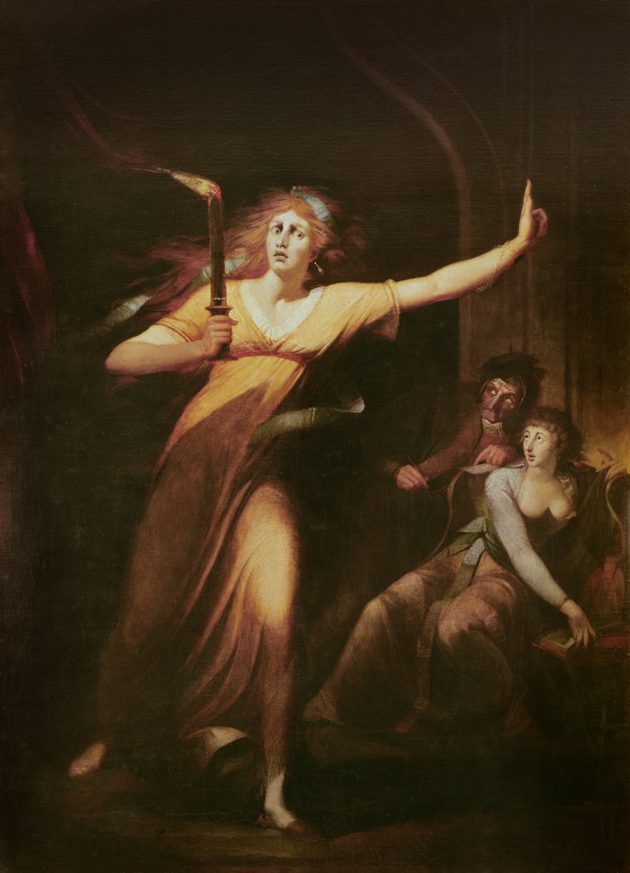 Lady Macbeth Sleepwalking, 1783 af Johann Heinrich Füssli