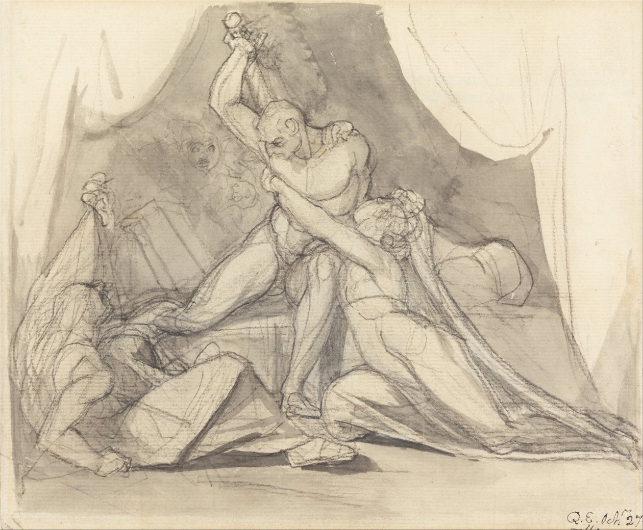 Percival frigør Belisane fra Urma -stavningen af Johann Heinrich Füssli