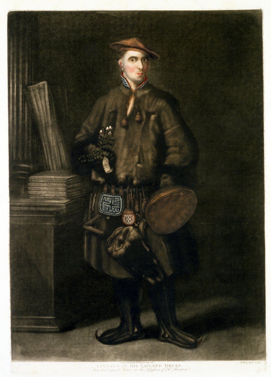 Carolus Linnaeus, i Lapland kjole, pub. 1805 af Henry Kingsbury