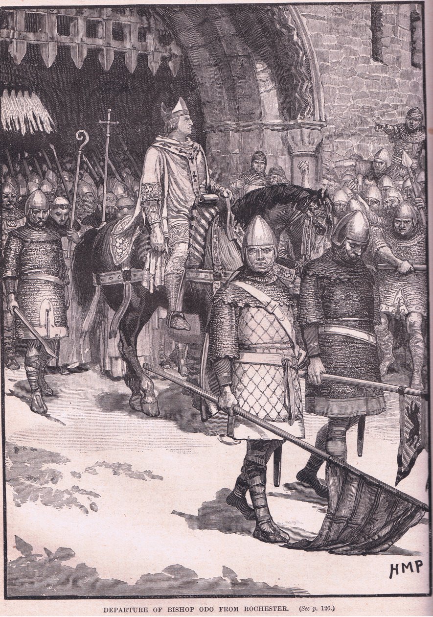 Biskop Odos afrejse fra Rochester i 1088 e.Kr. af Henry Marriott Paget