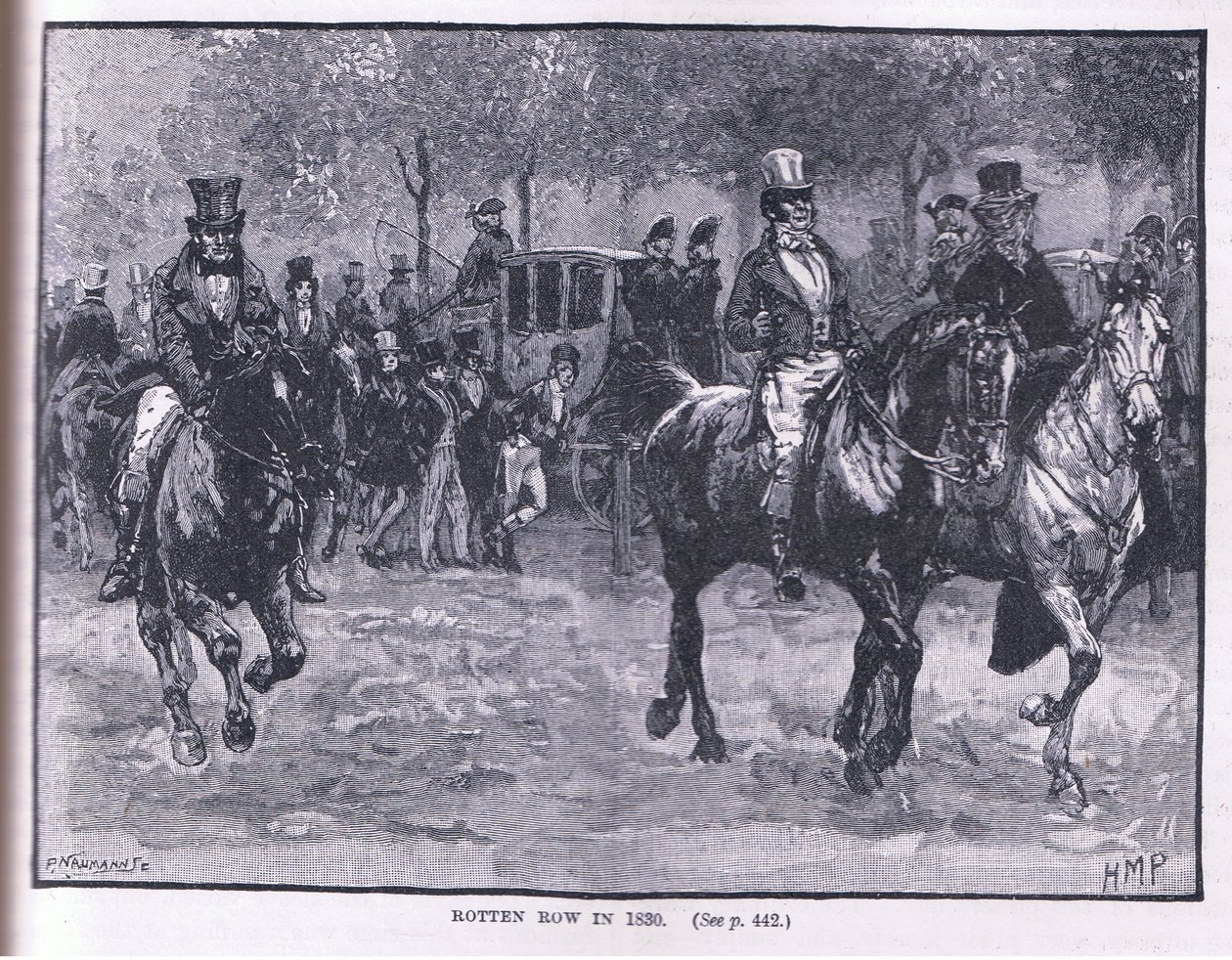 Rotten Row i 1830 e.Kr. af Henry Marriott Paget