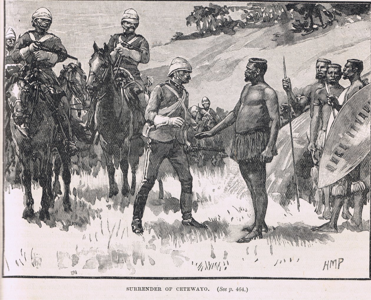 Surrender of Cetewyo, illustration fra Cassells 
