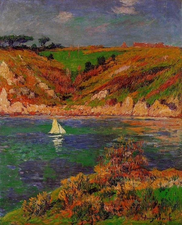 Sejlbåde i Bretagne Frankrig: Lysken af Henry Moret