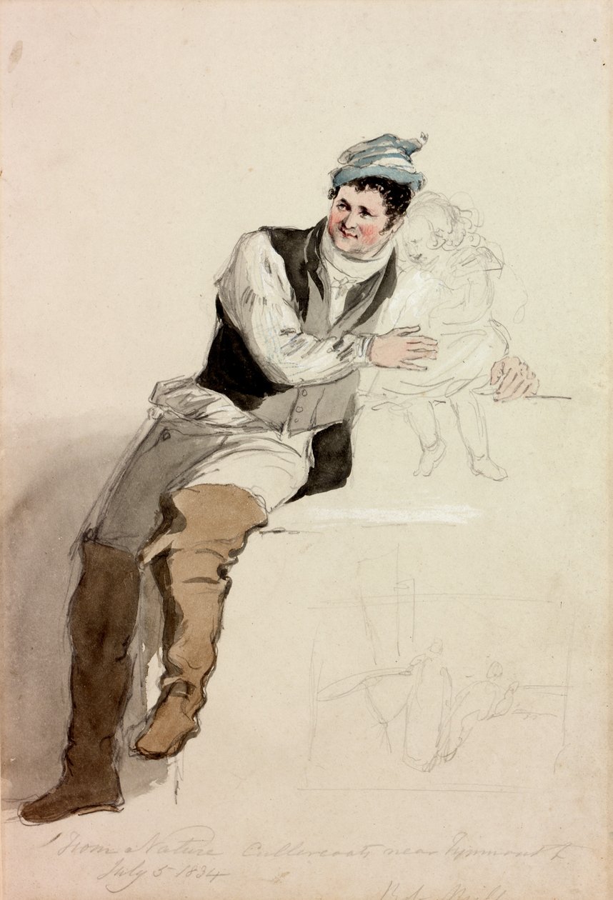 Bob Mills of Cullercoats, 1834 (blyant og wc på papir) af Henry Perlee Parker