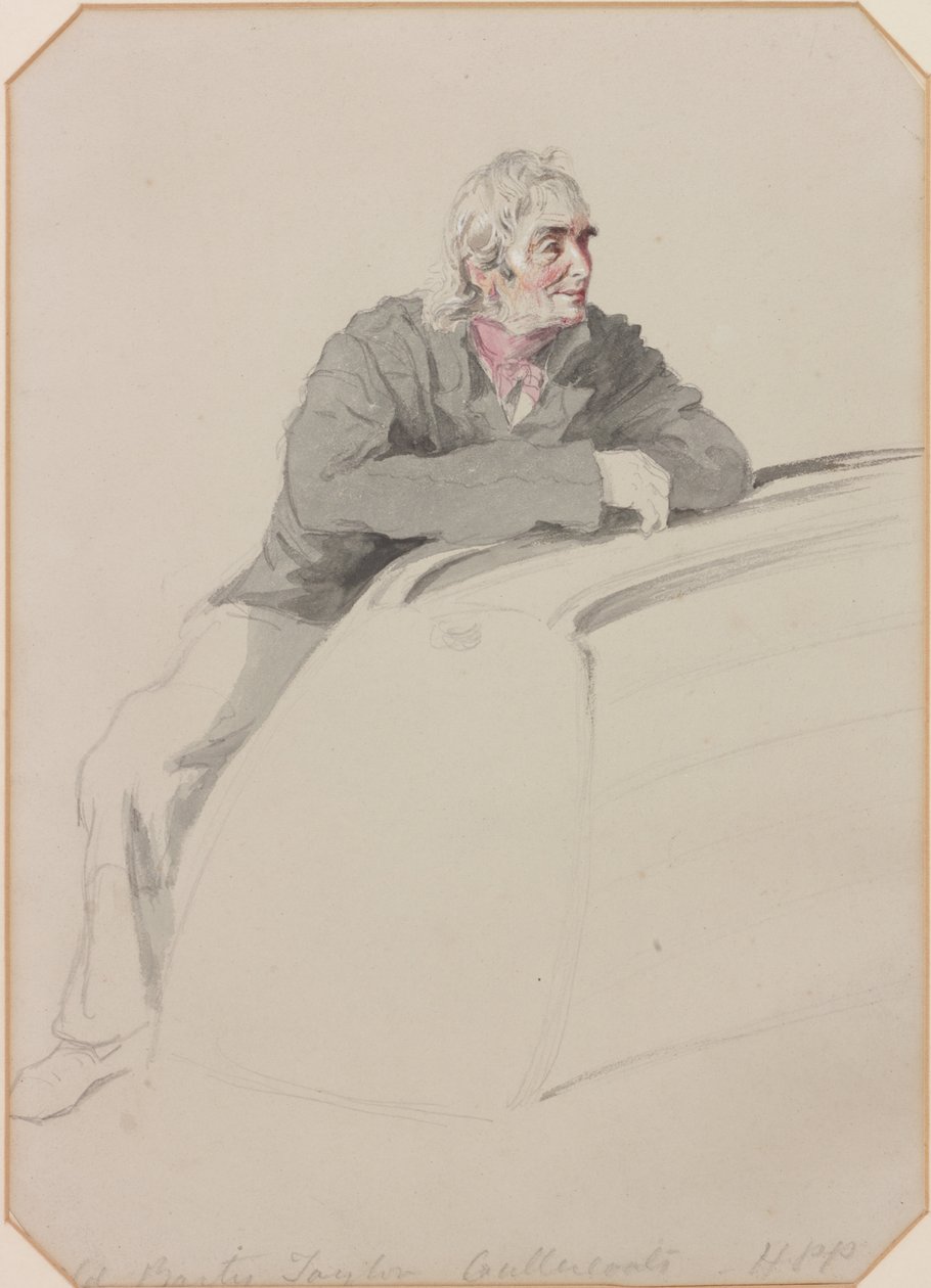 Old Barty Taylor, Cullercoats (blyant og wc på papir) af Henry Perlee Parker
