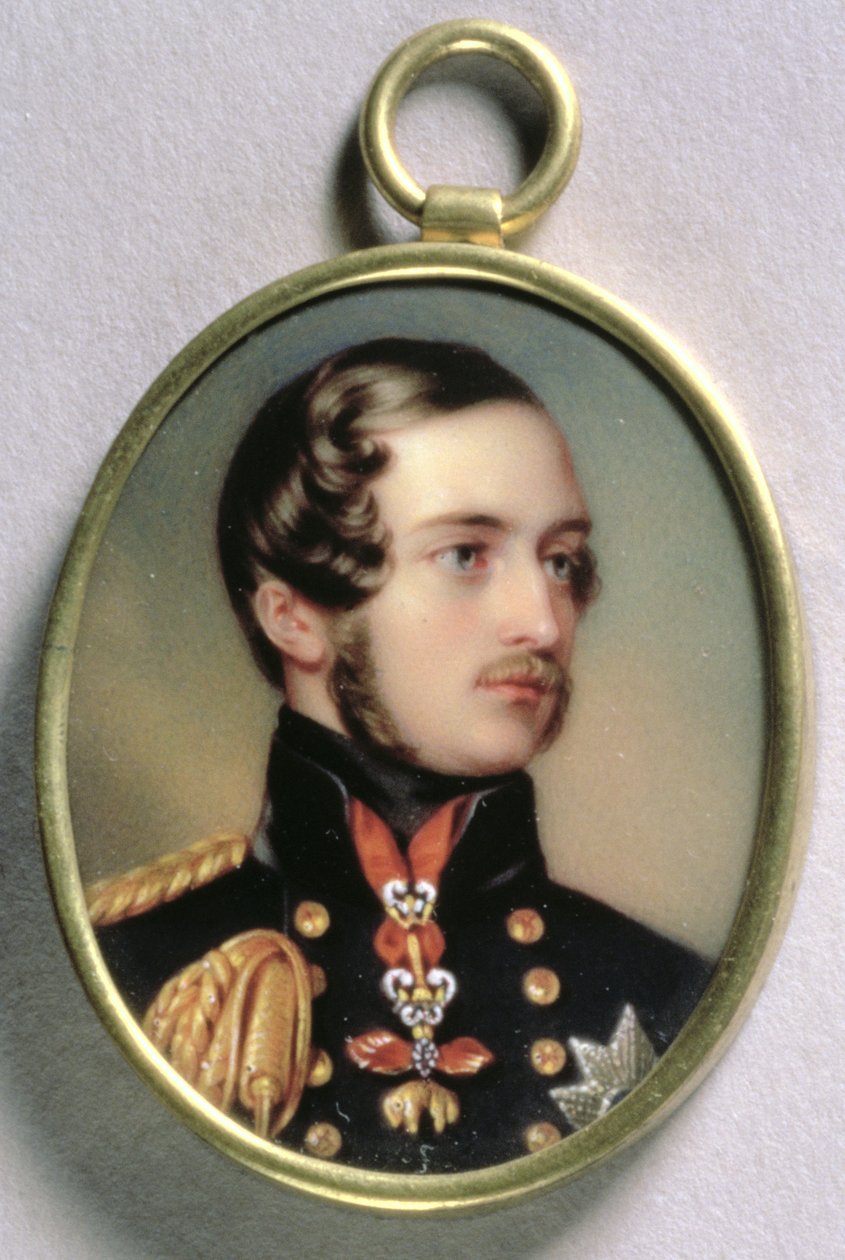 Portrætminiature af Prins Albert, 1842 (wc på emalje på guld) af Henry Pierce Bone