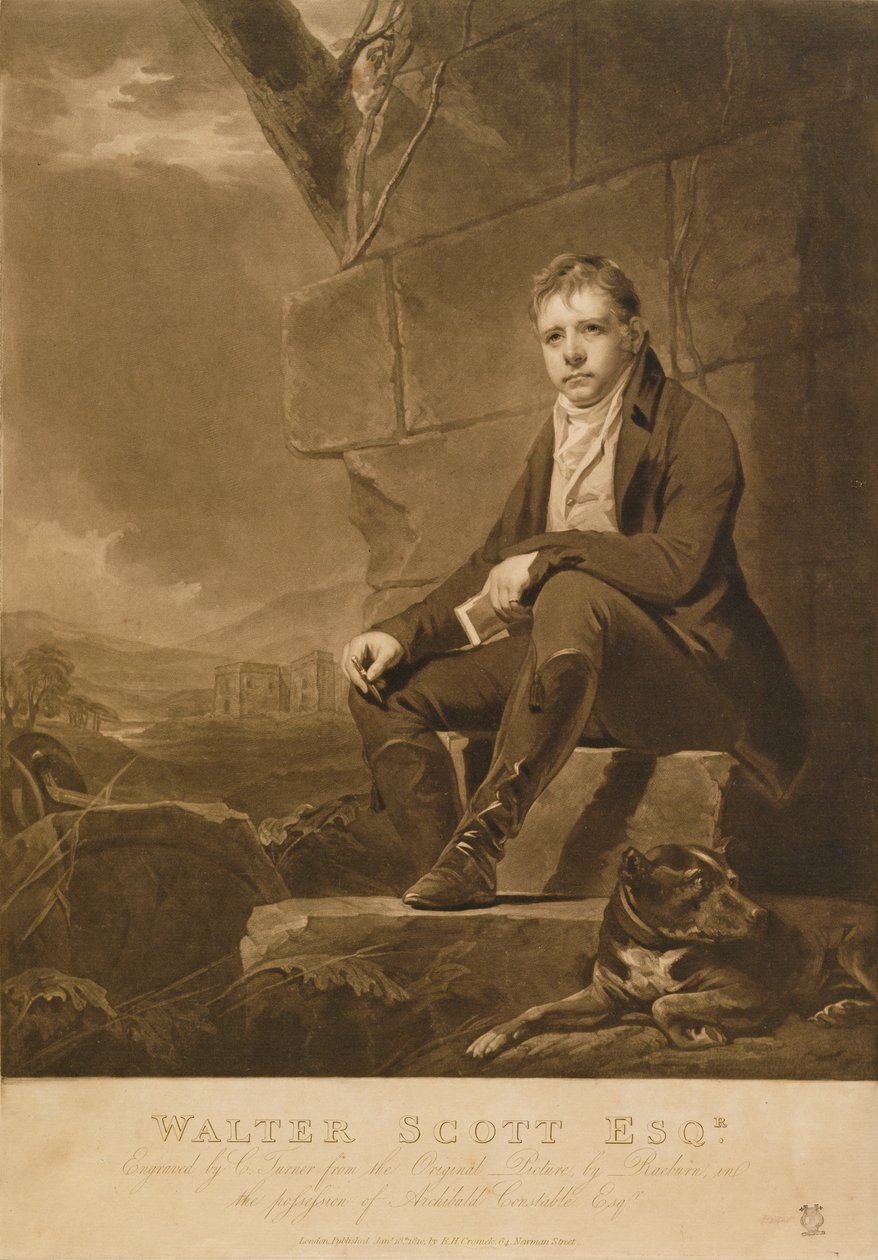 Sir Walter Scott, graveret af Charles Turner, 1810 af Henry Raeburn
