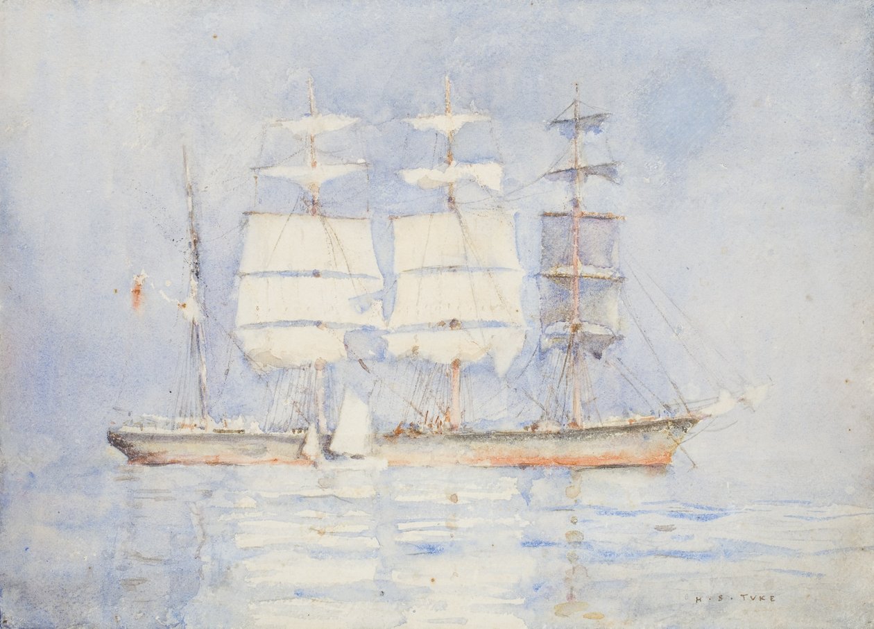 I Falmouth Bay af Henry Scott Tuke