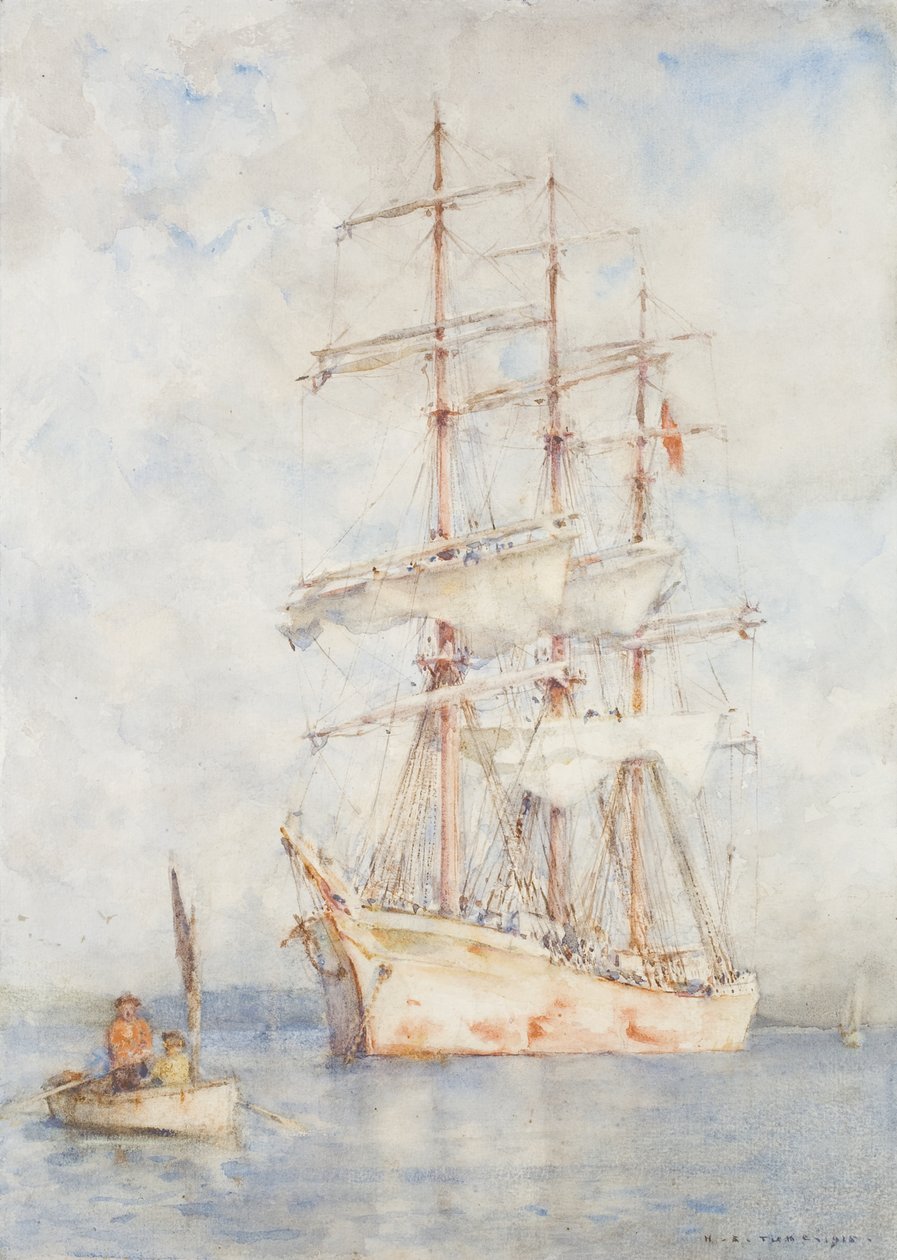 Det hvide skib, 1915 af Henry Scott Tuke