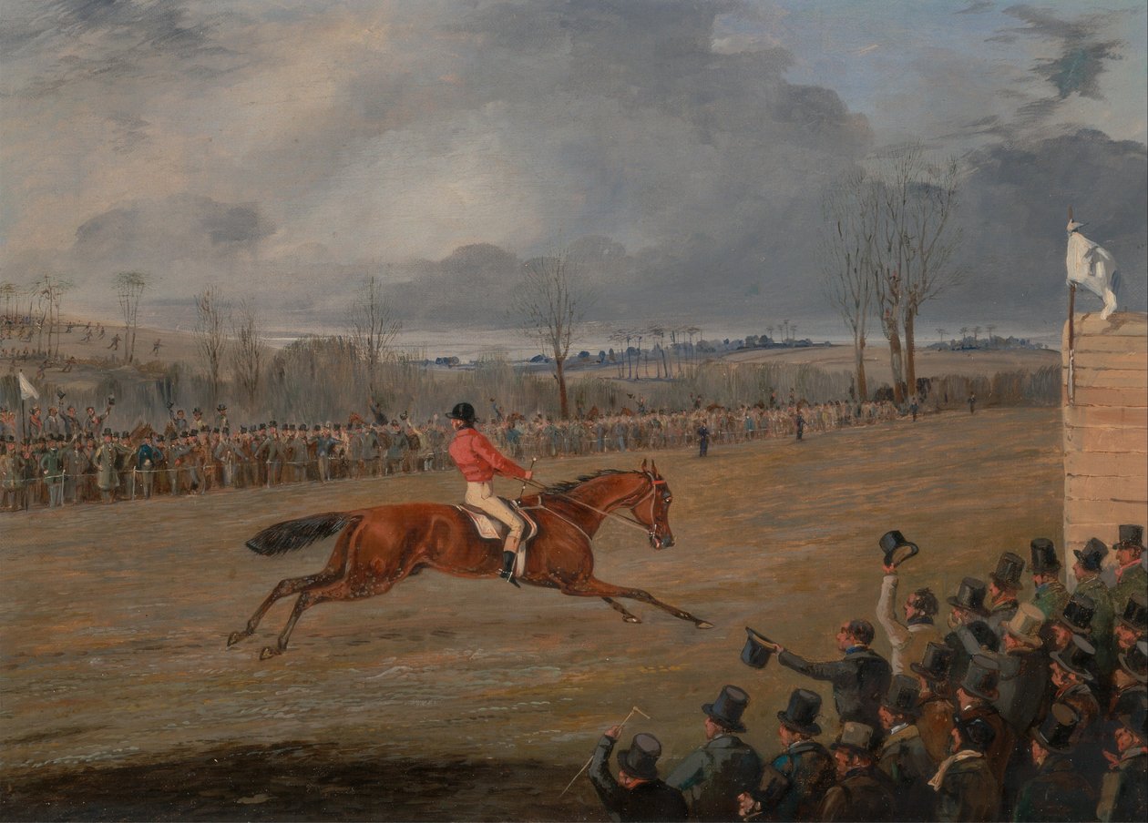 Scener fra en Steeplechase- Vinderen af Henry Thomas Alken