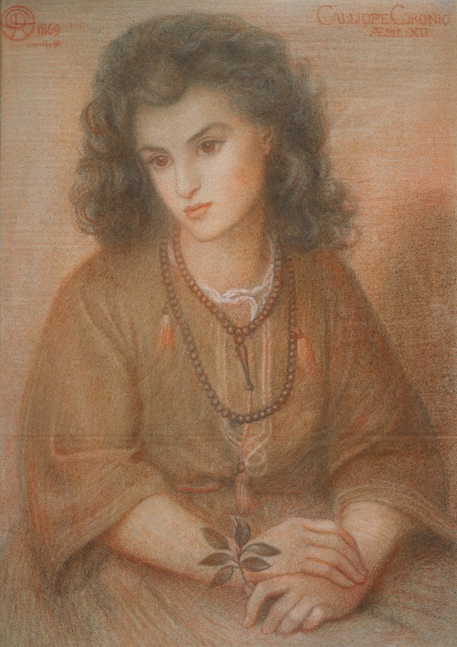 Calliope Coronio, efter Dante Gabriel Rossetti, 1869 (pastel på papir) af Henry Treffry Dunn