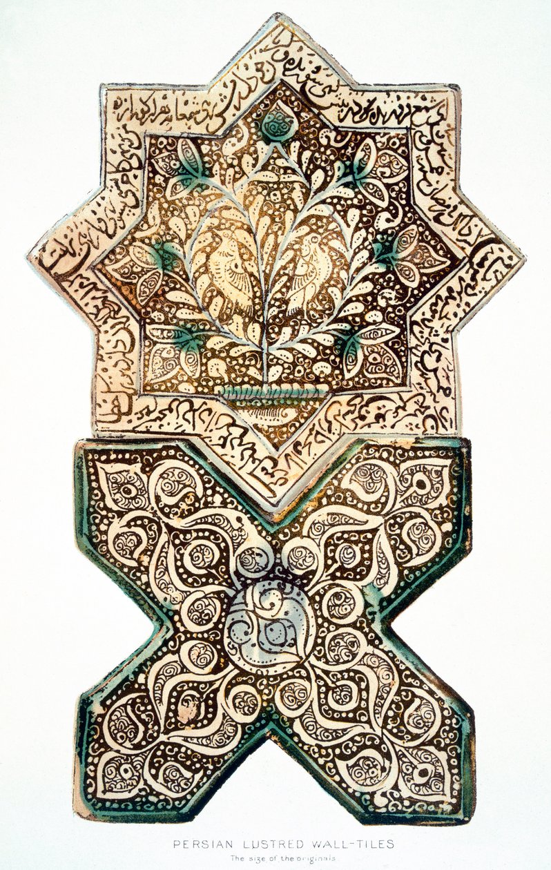 Pl 28 Persiske Lustrede vægfliser, 1800-tallet af Henry Wallis