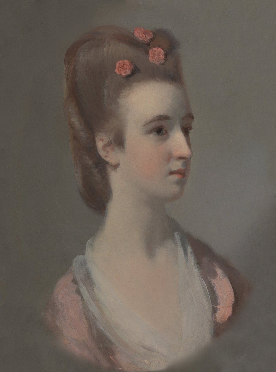 Portræt af en kvinde, muligvis frøken Nettlethorpe af Henry Walton