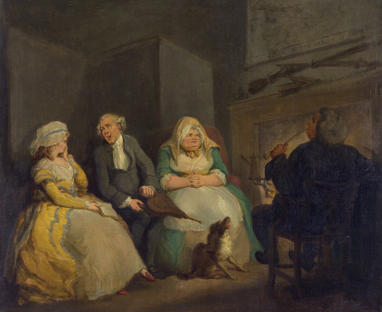 En lands præstes brandside. af Henry Wigstead