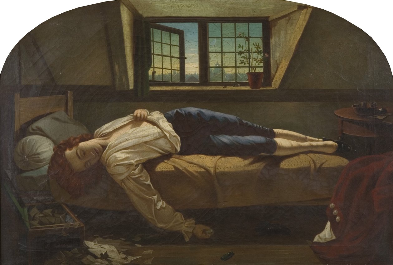 Chattertons død af Henry (after) Wallis