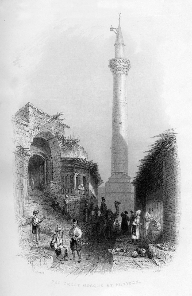 Den store moske i Antiokia, Tyrkiet, 1841. af Henry Adlard