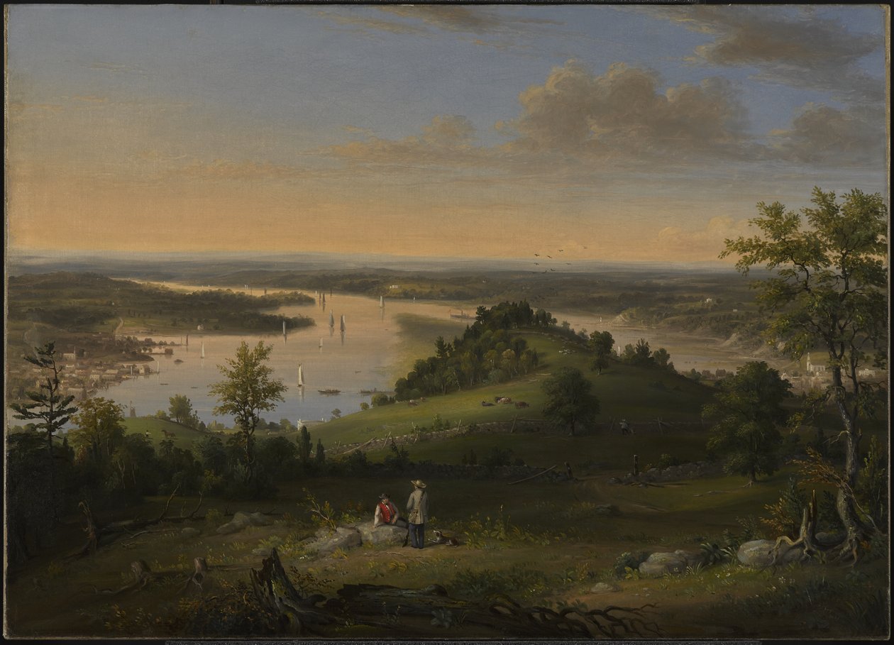 Scene ved Hudson River, 1849 af Henry Ary