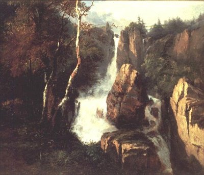 Et alpint vandfald af Henry Bright