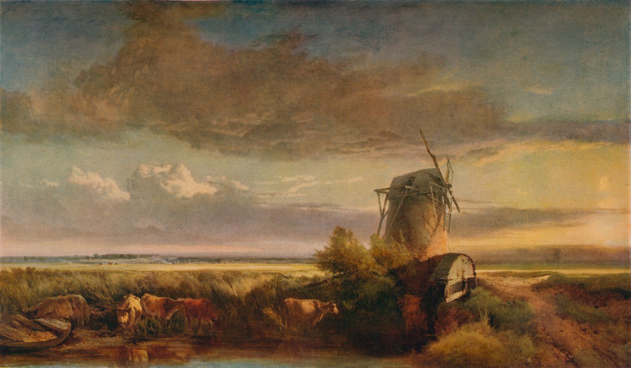 Møller på fenerne, c1853 af Henry Bright