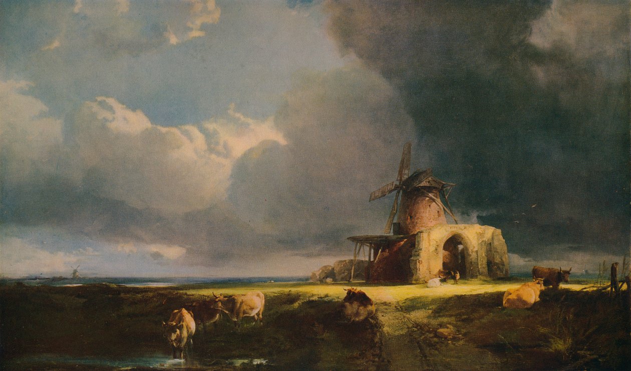 St. Benets Abbey, på Bure, c1854 af Henry Bright