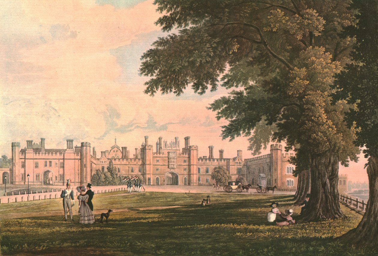 Hampton Court Palace, c1827. af Henry Bryan Ziegler