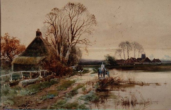 I nærheden af Reedham, Norfolk af Henry Charles Fox