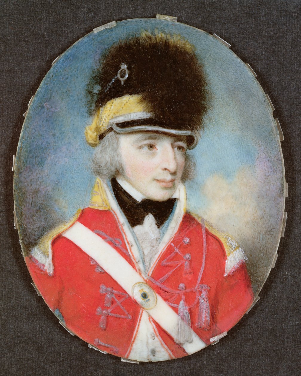 Miniature af en ukendt officer, c.1797 af Henry Edridge