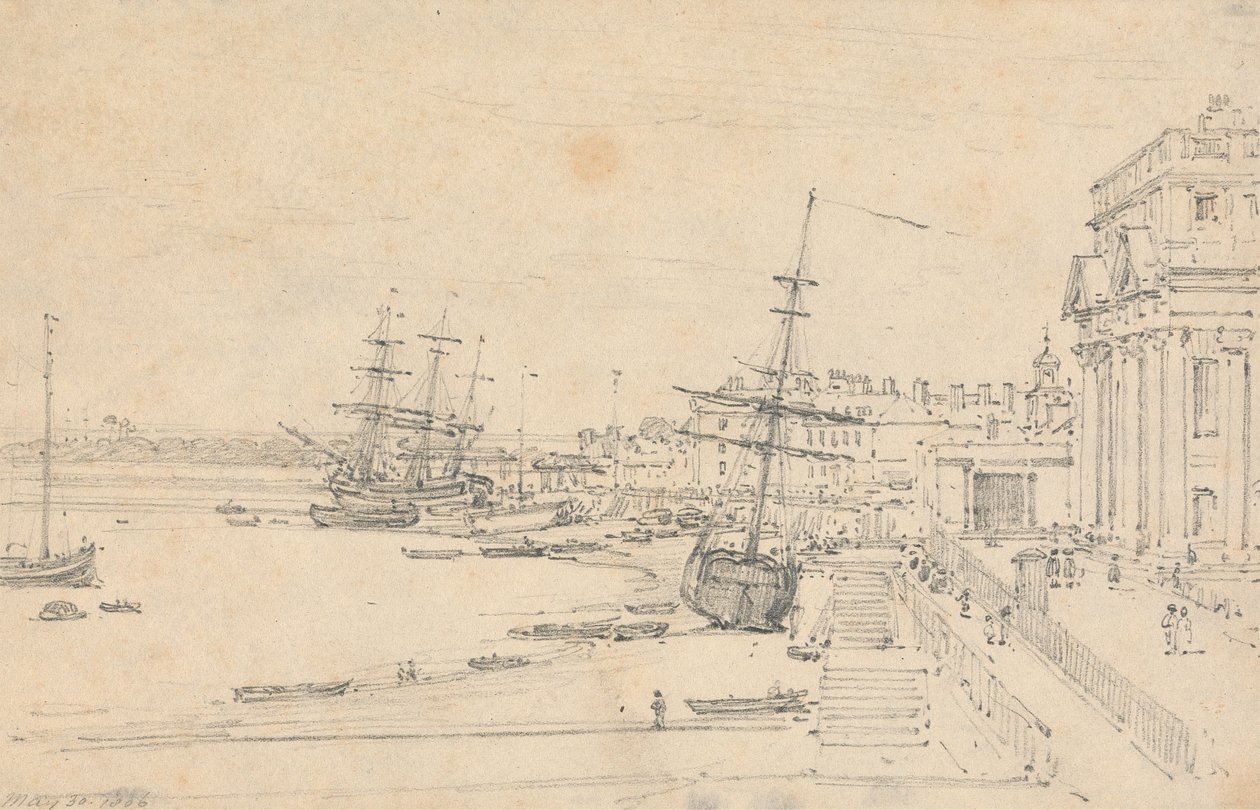 The Custom House, London af Henry Edridge