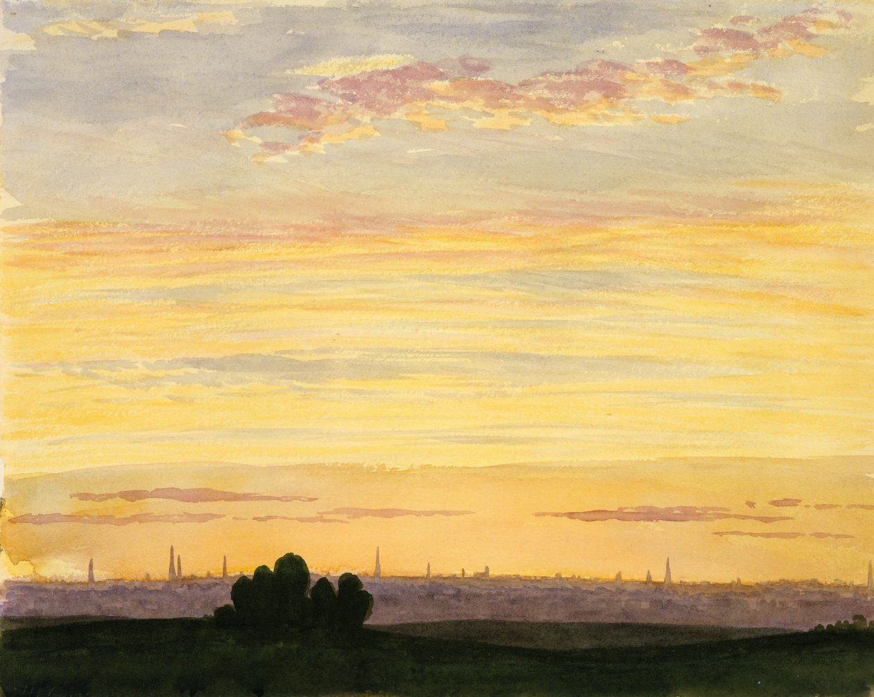 By og solnedgang,. af Henry Farrer