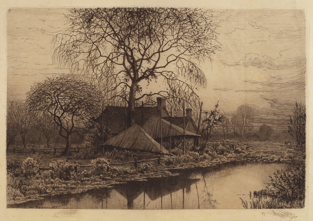 Uden titel (Farmhouse, Long Island) af Henry Farrer