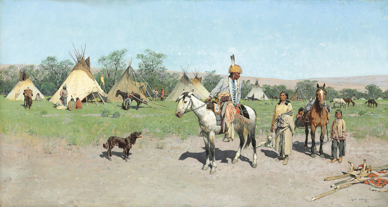 I Græsgange Nye, 1895 af Henry Francois Farny
