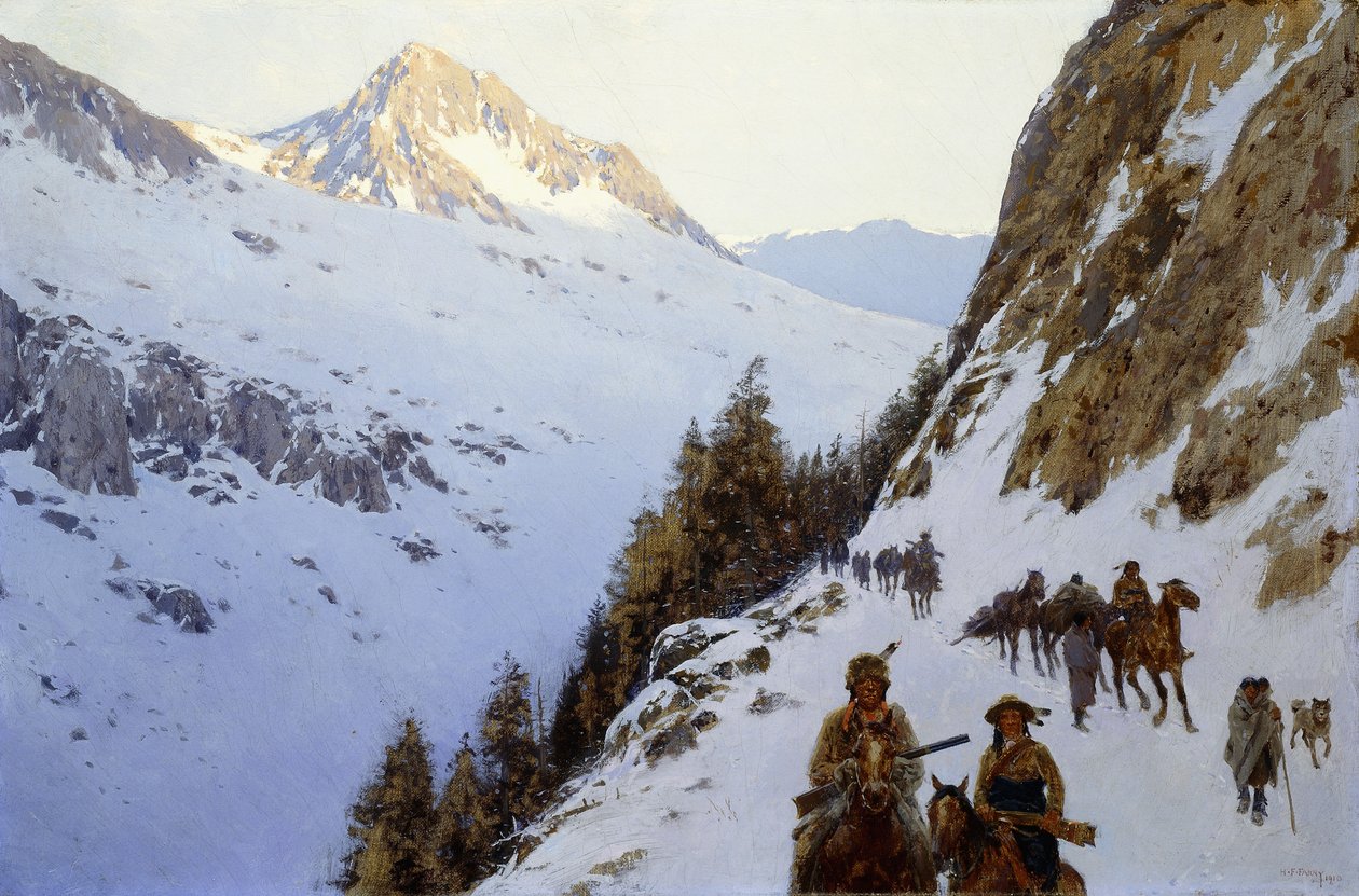 Sporet over passet, 1910 af Henry Francois Farny