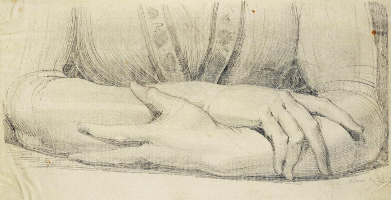 Studie af en kvindes behandskede arme, 1798 af Johann Heinrich Füssli
