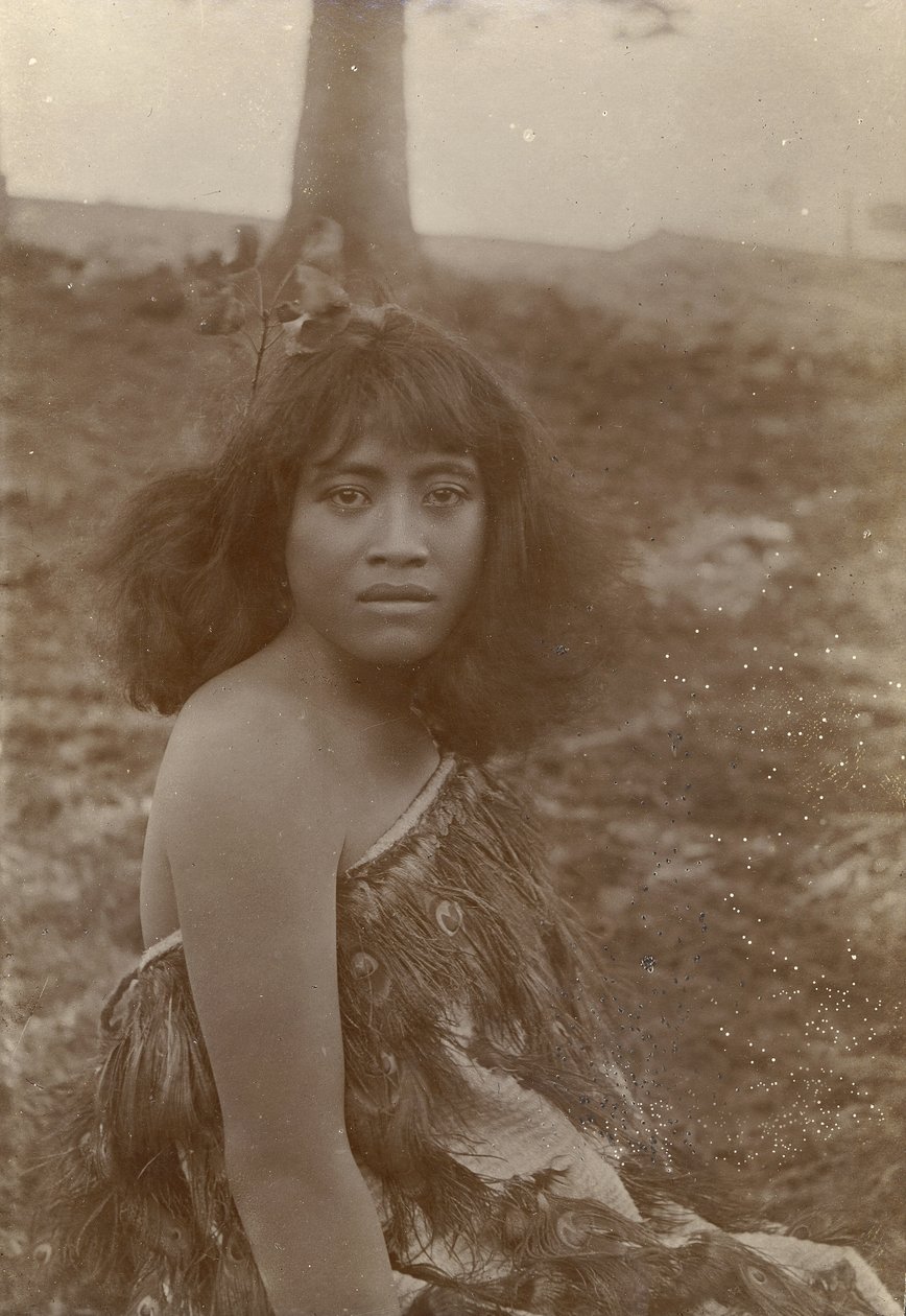 Maori-studie, ca. 1910 (sølvgelatineprint) af Henry Gaze