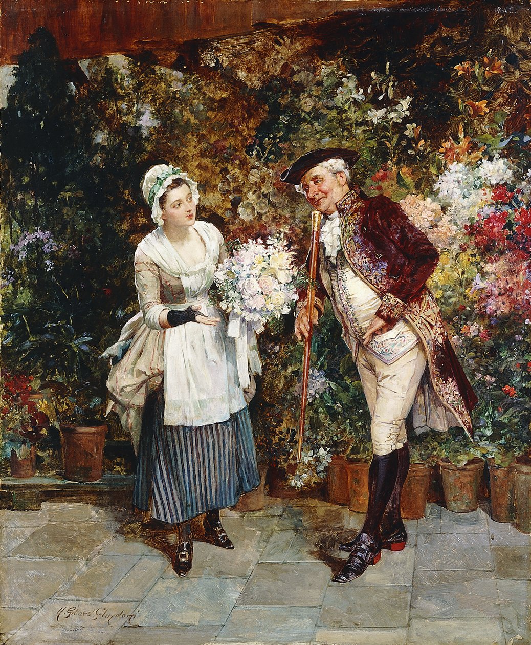 Blomsterpigen, af Henry Gillard Glindoni