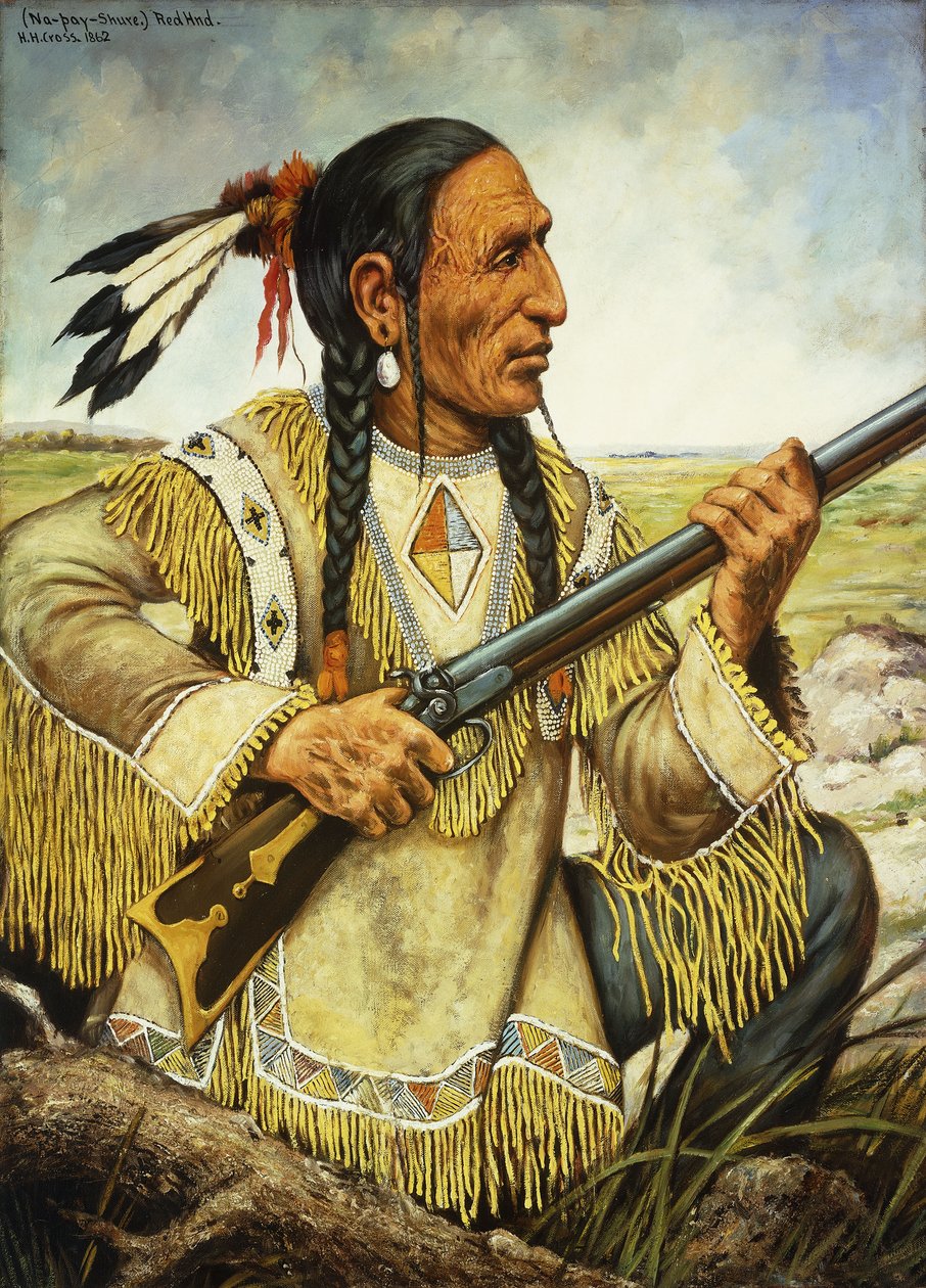 (Na-Pay-Shure) Rød hånd, 1862 af Henry H. Cross