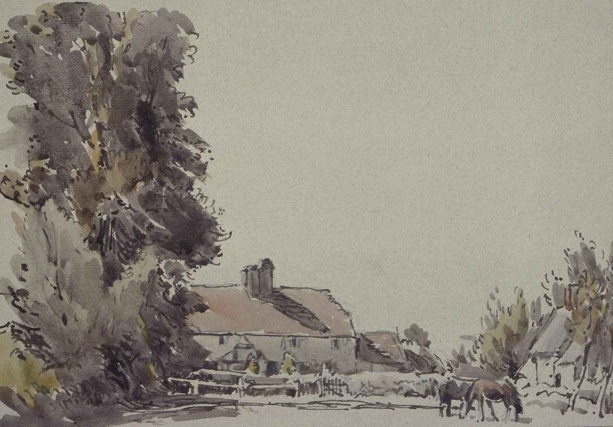 Gård og træer af Henry Herbert Bulman