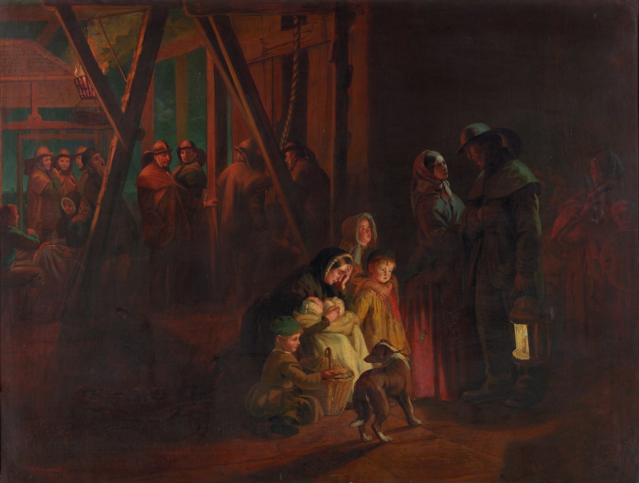 Hartley Pit-katastrofe af Henry Hetherington Emmerson