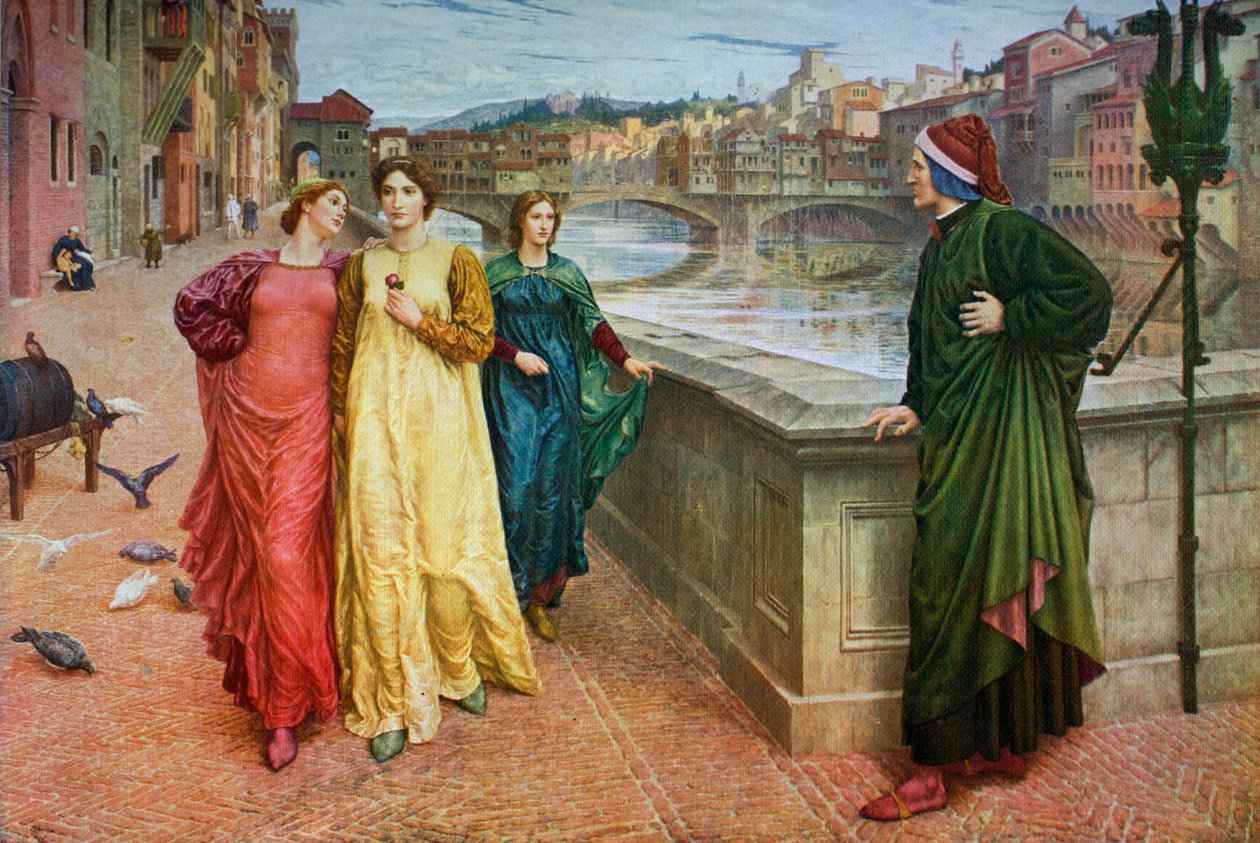 Dante og Beatrice, 1883, 1912. af Henry Holiday